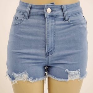 Light Denim Short Mid Rise S,M,L,XL
